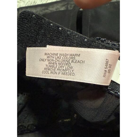 Victorias Secret Babydoll Lingerie Lace Sheer Mesh Cami Womens XL Black Camisole - Picture 6 of 9